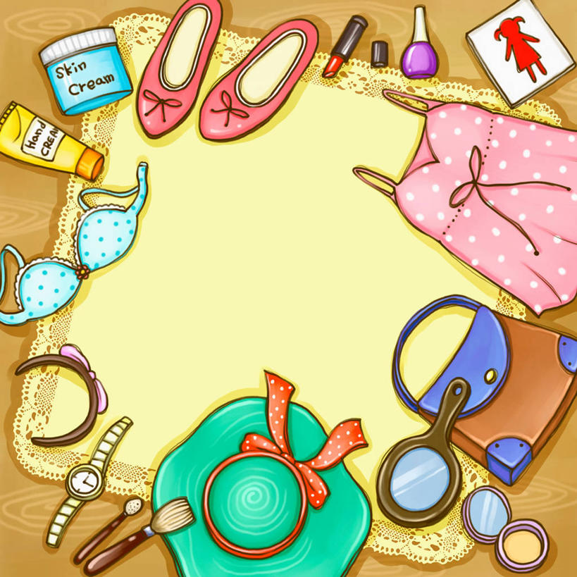 无人,方图,插画,室内,白天,正面,泳装,比基尼,鞋,裙子,化妆,美容,数码,科技,镜子,帽子,鞋子,阴影,连衣裙,装饰,时间,反射,网络,包,皮包,时钟,手表,丝绸,丝带,缎带,皮革,高光,几何,计算机图形,合成,计时,图画,指甲油,绸带,画,唇膏,蝴蝶结,化妆品,遮阳帽,口红,钟表,表,吊带裙,华丽,修饰,单肩包,腕表,点缀,电脑合成图,数码合成图,镜像,合成图,化妆用品,镜面,漫画,写实,具体,具象,光学,衬托,美观,雅致,雅观,手镜,唇棒,钟,彩图,皮鞋,三点式,泳衣