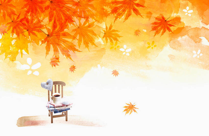 咖啡,无人,横图,室内,白天,白色背景,正面,绘画,幸福,杯子,书籍,叶子,椅子,许多,艺术,瓷器,木椅,枫叶,枯叶,落叶,咖啡杯,陶瓷制品,很多,古典,文化,娱乐,饮料,黄色,红色,书本,工艺品,品味,享受,休闲,温馨,放松,乐趣,枫树叶,美术,水彩,水彩画,提神,高雅,舒适,瓷杯,醒脑,美学,软饮料,叶,叶片,书,图书,彩图