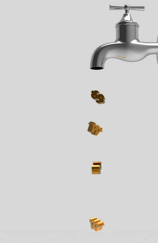 无人,竖图,室内,特写,白天,正面,钱,美元,静物,一排,灰色背景,整齐,标志,钱币,水龙头,文字,美金,标识,开关,排列,打开,四个,金融,摄影,影棚,经济,阀门,开启,队列,美圆,流通,贸易,水咀,货币,美元符号,现金,彩图,影棚拍摄,拍摄,欧元符号