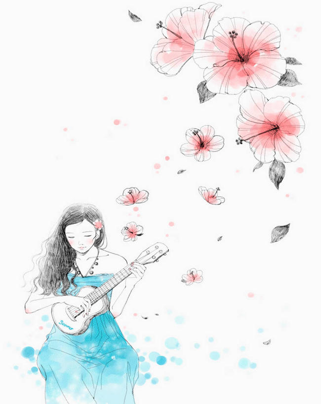 东方人,一个人,无人,坐,闭眼,竖图,室内,白天,白色背景,正面,裙子,数码,科技,叶子,亚洲,仅一个年轻女性,仅一个女性,仅一个人,许多,握,阴影,连衣裙,盛开,网络,绿叶,吉他,乐器,弦乐器,很多,高光,几何,计算机图形,弹奏,演奏,合成,花蕾,黄种人,花,花瓣,花朵,鲜花,排列,一个,粉色,蓝色,白色,花苞,花蕊,嫩叶,握着,单个,电脑合成图,数码合成图,合成图,弹拨弦鸣乐器,写实,具体,具象,摆列,年轻女性,女人,女性,亚洲人,叶,叶片,闭眼睛,闭着眼,闭着眼睛,坐着,半身,彩图,原声吉他,布列,分列,弹拨弦乐器