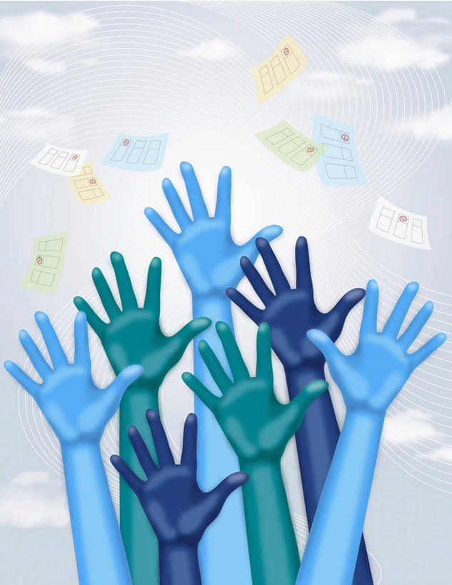 手,无人,举,竖图,插画,室内,白天,正面,数码,科技,许多,阴影,光线,网络,材料,档案,文件,影子,纸,云,云朵,很多,许多人,高光,几何,计算机图形,合成,云彩,图画,画,蓝色,绿色,白云,蓝天,天空,阳光,手稿,资料,天,托,一群人,手部,晴朗,证明,电脑合成图,数码合成图,选票,张开五指,合成图,下降,文档,降落,漫画,写实,具体,具象,降低,下跌,下落,票子,男人,男性,年轻男性,年轻女性,女人,女性,晴空,举起,举手,举着,向上举,向上伸,向上托,半身,彩图,五指张开