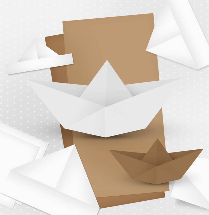 无人,竖图,俯视,室内,特写,白天,白色背景,船,静物,阴影,艺术,反射,影子,折纸,纸艺,手工艺品,褐色,文化,白色,纸制品,工艺品,摄影,影棚,高雅,纸船,工艺折纸,自信心,品位,彩图,高角度拍摄,影棚拍摄,拍摄