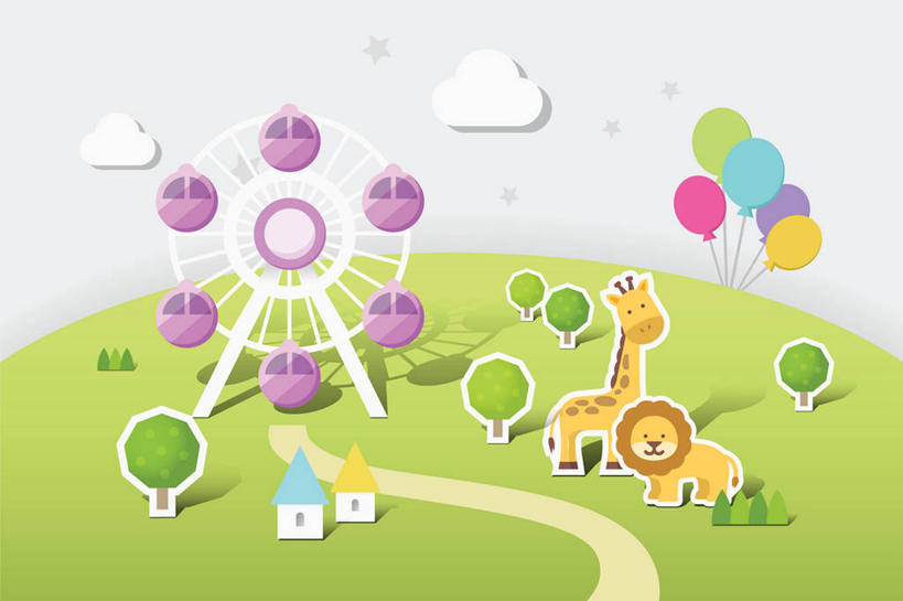 无人,家,站,横图,插画,室内,白天,正面,游戏,数码,科技,草地,草坪,植物,道路,路,哺乳动物,长颈鹿,野生动物,狮子,阴影,曲折,弯曲,装饰,网络,塑料,房屋,屋子,云,星星,云朵,摩天轮,小路,交通,高光,几何,计算机图形,玩,合成,云彩,图画,注视,娱乐,楼房,住宅,画,草,树,树木,绿色,白云,自然,动物,气球,塑料制品,观察,看,站着,休闲,星形,橡胶,游乐设施,蜿蜒,活泼,乡间小路,生长,成长,观看,活动,华丽,修饰,点缀,电脑合成图,数码合成图,察看,合成图,发泄,关注,消遣,智力,凶猛,漫画,五角形,橡胶制品,费里斯大转轮,写实,具体,具象,宣泄,衬托,美观,雅致,雅观,游艺设施,残暴,凶残,五角星,玩耍,嬉戏,站立,彩图,全身,房子