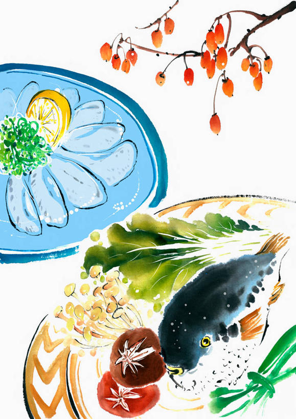 无人,竖图,插画,室内,白天,正面,数码,科技,柠檬,蔬菜,洋葱,餐具,水果,阴影,新鲜,网络,鱼,碟子,盘,大白菜,金针菇,菌菇,香菇,生食,食品,果实,高光,几何,计算机图形,合成,菌类,图画,蔬果,白菜,鱼类,海洋生物,画,食物,盘子,碟,食用菌,有机食品,绿色食品,电脑合成图,数码合成图,合成图,真菌,玉葱,水生动物,水生物,漫画,海底动物,大斑刺鲀,写实,具体,具象,构菌,金菇,毛柄金钱菌,银针菇,智力菇,刺乖,刺黾,刺鲀,密斑刺魨,胶菜,镳菜,椎茸,荷兰葱,益母果,柠果,圆葱,洋葱头,球葱,葱头,彩图,平庄菇,香菌,香蕈