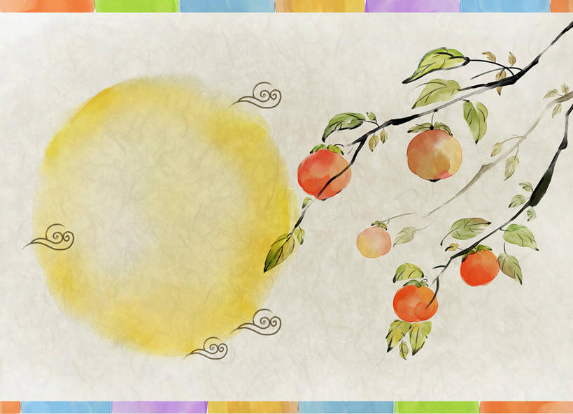 无人,横图,插画,室内,白天,正面,数码,科技,秋季,植物,浆果,柿子,水果,阴影,新鲜,网络,月亮,满月,生食,食品,果实,果树,柿子树,月光,高光,几何,计算机图形,合成,图画,画,树,树木,食物,绿色,自然,有机食品,绿色食品,生长,成长,明亮,电脑合成图,数码合成图,合成图,漫画,写实,具体,具象,皎洁,秋,秋天,彩图