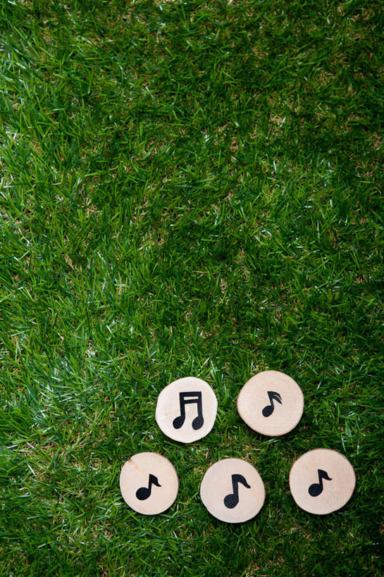 无人,竖图,俯视,室外,特写,白天,草地,草坪,植物,阴影,光线,影子,音乐,草,绿色,阳光,节拍,乐符,音符,符头,符干,符尾,乐章,彩图,高角度拍摄