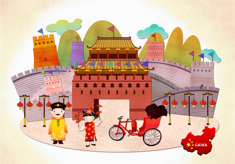 东方人,无人,两个人,站,举,笑,微笑,横图,插画,室内,白天,正面,民族服装,旅游,度假,数码,科技,海洋,名胜古迹,地标,地图,旗帜,国旗,照明,长城,中国,亚洲,阴影,旗袍,遗迹,网络,英文,标志,灯笼,文字,纸灯笼,字符,字母,世界地图,陆地,云,云朵,马车,高光,几何,计算机图形,合成,云彩,图画,注视,黄种人,古迹,文化,文物,娱乐,标识,旗子,古建筑,五星红旗,车,画,白云,灯具,交通工具,观察,看,托,站着,享受,休闲,旅游胜地,放松,国家,观看,英文字母,照亮,电脑合成图,数码合成图,大陆,察看,世界,合成图,照明设备,关注,中国文化,载具,万里长城,大洋洲,汉服,漫画,版图,中国国旗,古文明,东亚,世界文化遗产,中华人民共和国,写实,具体,具象,旌旗,旗号,汉衣冠,汉装,华服,男人,男性,年轻男性,年轻女性,女人,女性,亚洲人,旗,举起,举手,举着,向上举,向上伸,向上托,站立,彩图,全身,传统服装,民俗服,红地五星旗,中华人民共和国国旗,具服,标志性建筑,朝服,传统文化