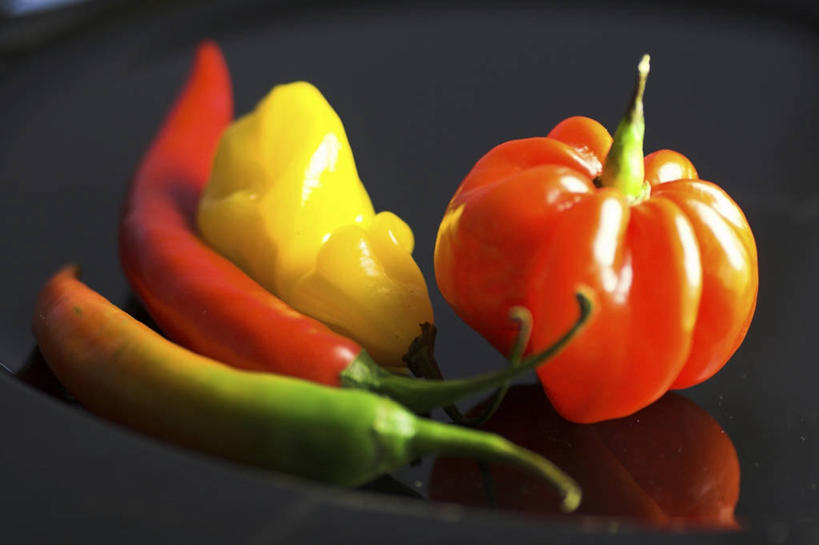 无人,横图,俯视,室内,特写,白天,辣椒,蔬菜,一堆,许多,阴影,堆叠,堆积,黑色背景,朦胧,模糊,新鲜,反射,影子,食品,很多,食物,黄色,红色,绿色,摄影,有机食品,绿色食品,影棚,堆,辣角,大椒,辣虎,广椒,墨西哥辣椒,哈雷派尼奥,哈雷派尼奥辣椒,辣子,海椒,番椒,彩图,高角度拍摄,影棚拍摄,拍摄