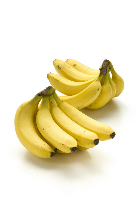 无人,竖图,俯视,室内,特写,白天,白色背景,香蕉,水果,阴影,新鲜,反射,影子,生食,食品,果实,两串,食物,黄色,摄影,有机食品,绿色食品,影棚,甘蕉,彩图,高角度拍摄,影棚拍摄,拍摄