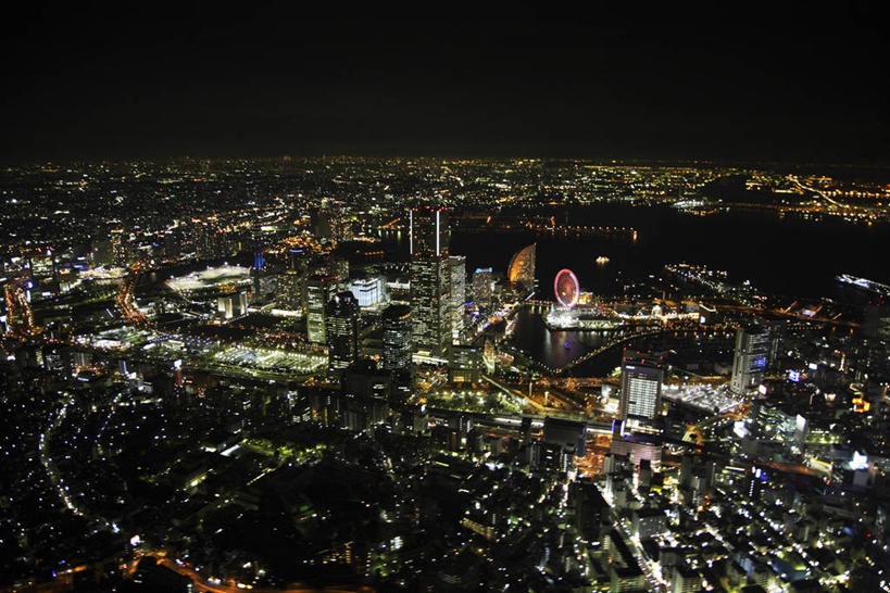 无人,高楼大厦,横图,全景,俯视,航拍,室外,夜晚,度假,美景,天际线,城市风光,标志建筑,城市,大厦,地标,建筑,摩天大楼,夜景,神奈川,日本,亚洲,阴影,光线,影子,景观,建筑群,灯光,横滨,横滨市,神奈川县,娱乐,建设,享受,休闲,景色,放松,鸟瞰,东亚,本州,首府,关东地方,本州岛,日本国,港未来21区,彩图,高角度拍摄,大楼,高层建筑,高楼,摩天楼