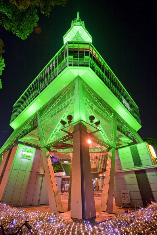 无人,竖图,彩色,室外,夜晚,仰视,旅游,度假,植物,标志建筑,地标,建筑,霓虹灯,夜景,爱知县,名古屋,日本,亚洲,阴影,光线,影子,灯光,七彩,娱乐,光源,建设,霓虹,灯,树,树木,绿色,自然,享受,休闲,旅游胜地,放松,生长,成长,照明设备,东亚,本州,本州岛,日本国,中部地方,爱知,氖灯,县厅,久屋大通公园,名古屋市,名古屋电视塔,彩图,低角度拍摄