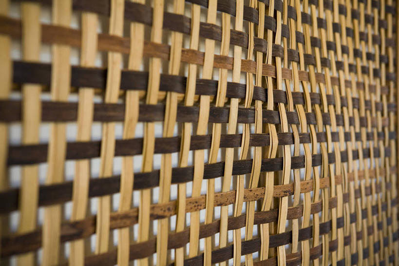 无人,交叉,横图,室内,特写,白天,正面,竹子,静物,竹制,编织,竹条,交织,竹制品,穿插,彩图