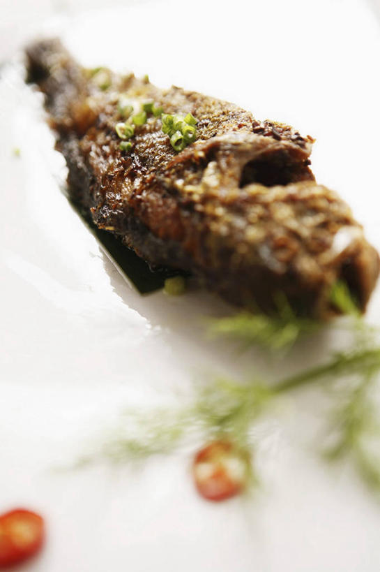 无人,竖图,俯视,室内,特写,白天,白色背景,烹饪,中餐,餐桌,桌子,叶子,阴影,朦胧,模糊,装饰,反射,鱼,影子,红烧,肉,鱼肉,料理,食品,绿叶,菜肴,美食,肉类,鱼类,食物,中式,嫩叶,摄影,佳肴,影棚,餐台,华丽,修饰,六线鱼,点缀,配菜,红烧鱼,黄鱼,肉食,莳萝,衬托,美观,雅致,雅观,洋茴香,土茴香,海黄鱼,黄花鱼,红烧菜,叶,叶片,彩图,高角度拍摄,影棚拍摄,拍摄,红烧黄鱼