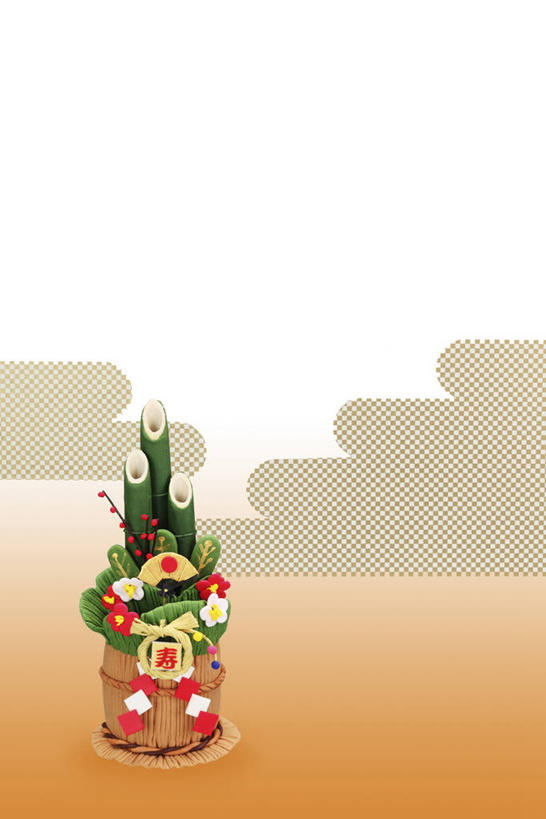 无人,竖图,室内,白天,正面,装饰,摄影,影棚,华丽,修饰,点缀,门松,衬托,美观,雅致,雅观,长寿,彩图,影棚拍摄,拍摄