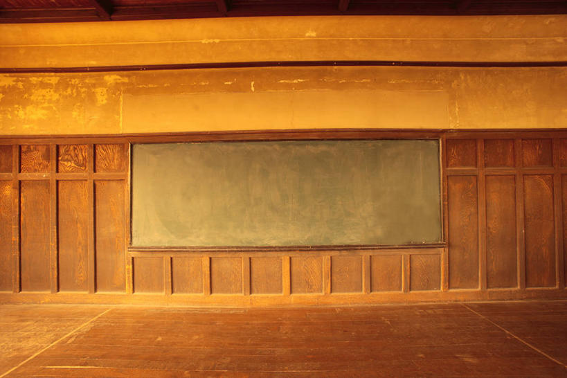 无人,学校,横图,室内,白天,正面,墙,褐色,校园,墙壁,墙面,黑板,教室,教学,课堂,耐磨,教学黑板,彩图