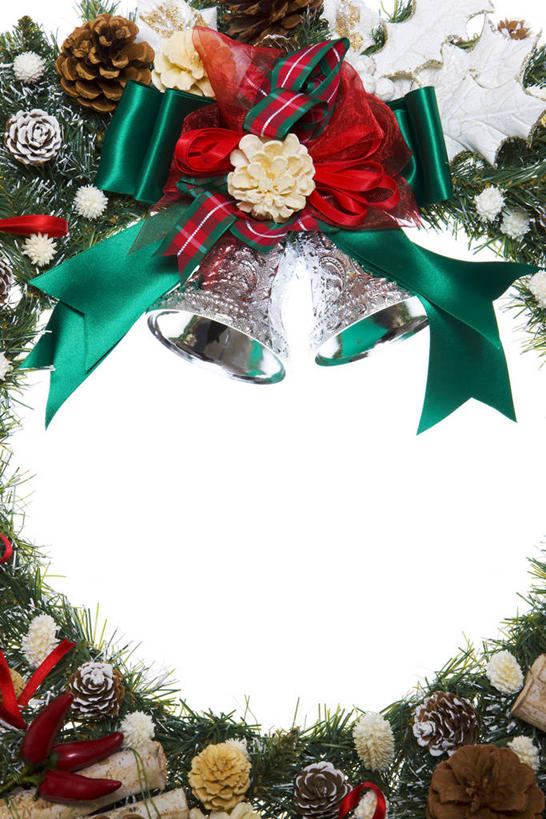 无人,竖图,室内,特写,白天,白色背景,正面,阴影,装饰,反射,花环,丝绸,丝带,影子,缎带,绸带,一个,绿色,蝴蝶结,摄影,影棚,单个,华丽,修饰,圣诞花环,点缀,衬托,美观,雅致,雅观,圣诞圈,圣诞铃铛,彩图,影棚拍摄,拍摄