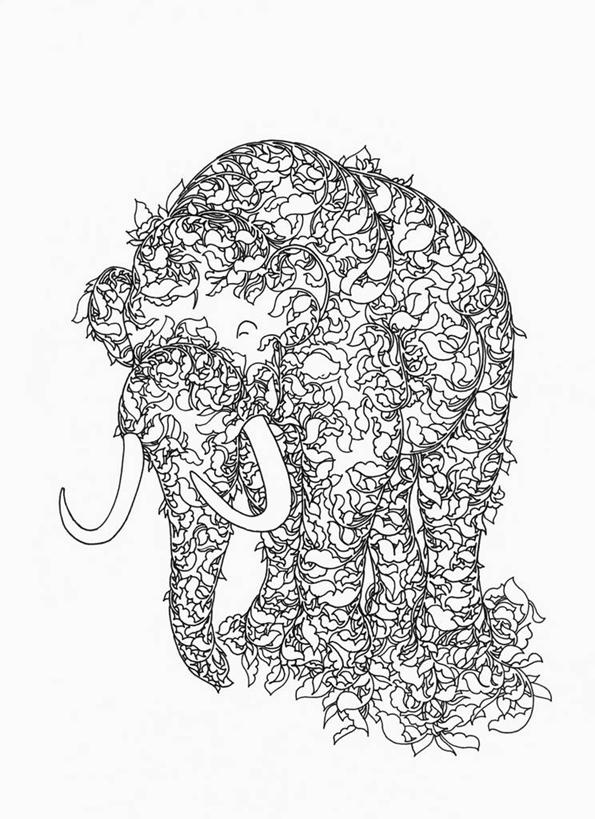 无人,站,竖图,黑白,插画,室内,白天,白色背景,正面,数码,科技,哺乳动物,大象,野生动物,阴影,网络,高光,几何,计算机图形,合成,图画,注视,画,一只,动物,观察,看,站着,观看,电脑合成图,数码合成图,察看,合成图,关注,漫画,写实,具体,具象,猛犸,长毛象,猛犸象,象,站立,全身