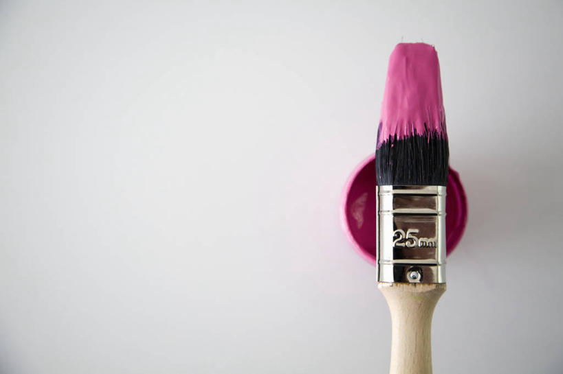 无人,横图,俯视,室内,特写,白天,白色背景,装修,静物,金属制品,装饰,金属,材料,罐子,装潢,粉色,粉刷,瓶子,刷子,摄影,影棚,油漆,保护,涂料,彩图,高角度拍摄,影棚拍摄,拍摄