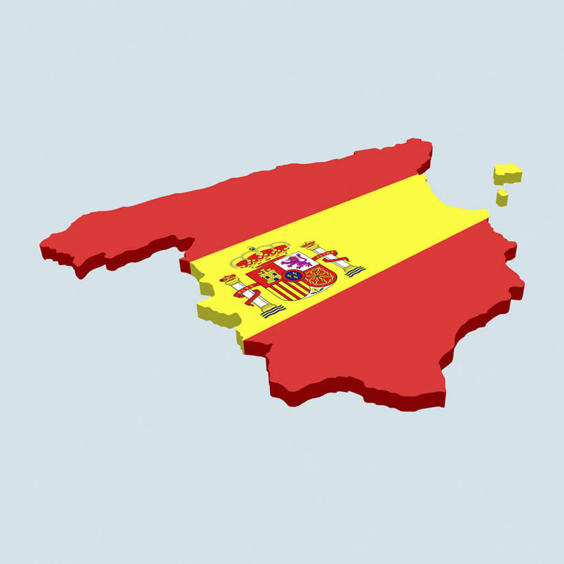 无人,方图,室内,白天,正面,数码,科技,旗帜,国旗,阴影,反射,网络,影子,高光,几何,计算机图形,合成,黄色,红色,电脑合成图,数码合成图,徽章,合成图,写实,具体,具象,西班牙国旗,旗,彩图