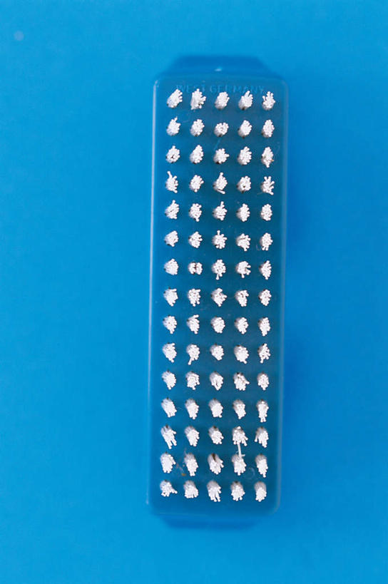 无人,竖图,俯视,室内,特写,白天,静物,阴影,蓝色背景,光线,影子,一个,化妆刷,刷子,摄影,影棚,单个,美容工具,指甲刷,化妆工具,彩图,高角度拍摄,影棚拍摄,拍摄