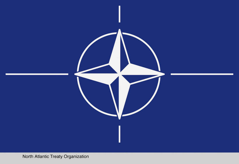 无人,横图,插画,室内,特写,白天,正面,数码,科技,旗帜,国旗,一面,阴影,蓝色背景,网络,圆形,高光,几何,计算机图形,四边形,合成,图画,画,电脑合成图,数码合成图,漫画,北约,北大西洋公约组织,写实,具体,具象,北约组织,旗,彩图