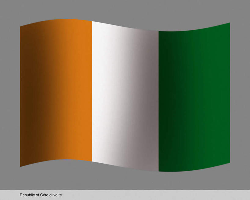 无人,横图,插画,室内,白天,正面,数码,科技,旗帜,国旗,非洲,一面,阴影,灰色背景,条纹,曲折,弯曲,光线,网络,影子,高光,几何,计算机图形,合成,图画,画,一个,黄色,绿色,白色,蜿蜒,单个,电脑合成图,数码合成图,漫画,写实,具体,具象,阿非利加洲,西非,科特迪瓦,科特迪瓦共和国,旗,彩图