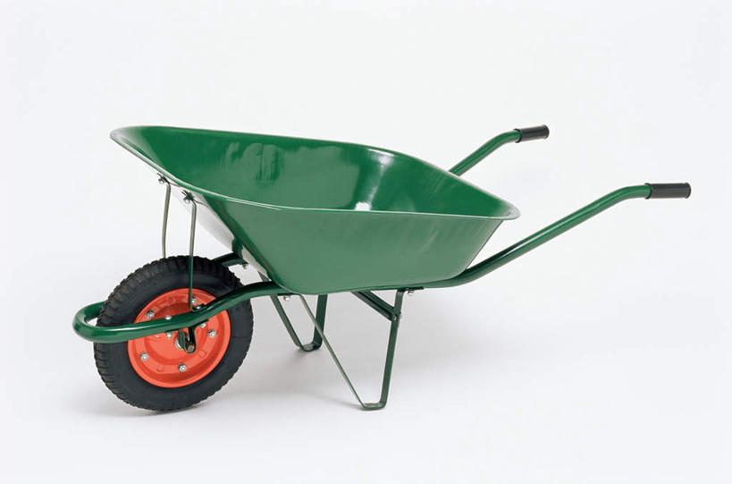 无人,横图,室内,特写,白天,白色背景,正面,静物,一辆,车,绿色,手推车,交通工具,摄影,影棚,独轮车,载具,彩图,影棚拍摄,拍摄