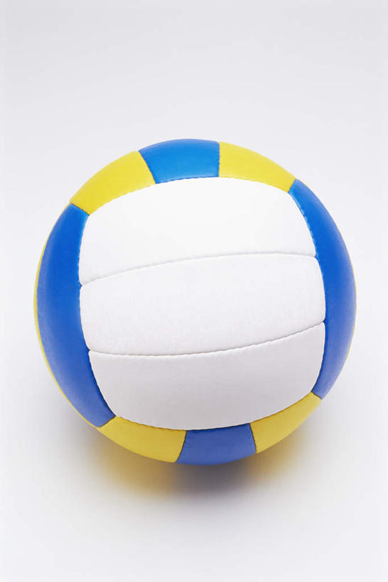 无人,竖图,俯视,室内,特写,白天,白色背景,锻炼,运动,排球,静物,阴影,反射,影子,排球装备,运动器械,一个,黄色,蓝色,白色,健身器械,摄影,影棚,单个,健身器材,体育,排球运动,彩图,高角度拍摄,影棚拍摄,健身,拍摄,运动器材