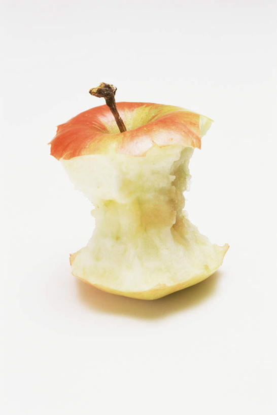 无人,竖图,俯视,室内,特写,白天,白色背景,苹果,水果,阴影,新鲜,反射,影子,生食,食品,果实,垃圾,食物,一个,摄影,有机食品,绿色食品,影棚,单个,苹果核,彩图,高角度拍摄,影棚拍摄,拍摄
