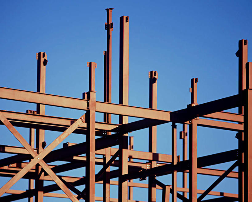 无人,横图,室外,特写,白天,正面,金属制品,阴影,光线,金属,影子,支架,架子,脚手架,施工,蓝色,蓝天,天空,阳光,天,晴朗,支撑,固定,万里无云,晴空,晴空万里,彩图,稳固