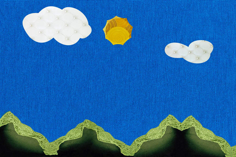 无人,横图,插画,室内,白天,正面,山,山脉,太阳,植物,连接,阴影,组合,艺术,光线,影子,山峰,云,云朵,山峦,古典,云彩,图画,文化,画,树,树木,蓝色,绿色,白云,蓝天,天空,阳光,自然,工艺品,群山,天,品味,生长,晴朗,成长,链接,美术,高雅,拼接,拼凑,漫画,写实,具体,具象,美学,拼合,凑集,聚合,撮合,链结,剪贴画,拼贴画,晴空,彩图