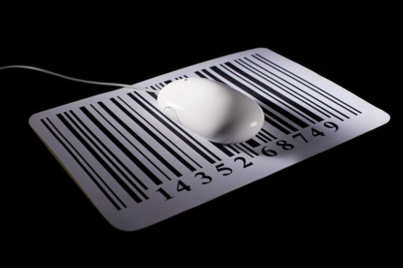 无人,横图,俯视,室内,特写,白天,鼠标,电子,静物,一张,阴影,黑色背景,光线,信息,标签,符号,数字,影子,输入设备,标识,一个,白色,摄影,影棚,单个,条形码,编码,条码,彩图,高角度拍摄,影棚拍摄,拍摄,商业