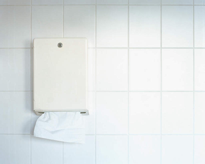 无人,医院,横图,室内,白天,正面,卫生间,洗手间,瓷砖,墙,墙壁,墙面,纸巾,医疗机构,厕所,彩图,病院,诊所