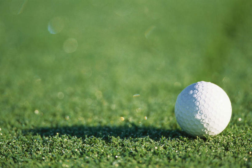 无人,横图,室外,特写,白天,正面,锻炼,运动,草地,草坪,植物,阴影,光线,高尔夫,高尔夫球,影子,草,一个,绿色,阳光,单个,高尔夫运动,高尔夫球具,体育,彩图,健身