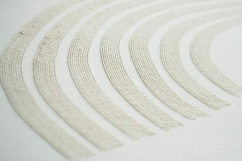 无人,横图,俯视,室外,特写,白天,美景,沙滩,一排,许多,阴影,弯曲,整齐,光线,沙子,影子,海岸,景观,沙地,弧形,痕迹,排列,阳光,自然,弧度,景色,扇形,队列,自然风光,沙画,海滩,彩图,高角度拍摄