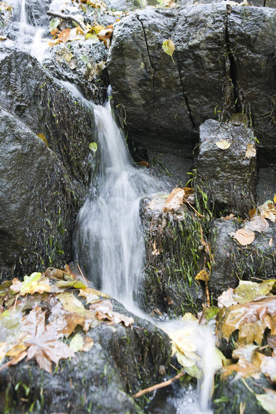 无人,竖图,俯视,室外,白天,旅游,度假,石头,美景,瀑布,水,叶子,许多,飞溅,溅,石子,液体,景观,青苔,枯叶,娱乐,黄色,自然,享受,休闲,景色,放松,喷洒,自然风光,叶,叶片,跌水,石块,岩石,彩图,高角度拍摄