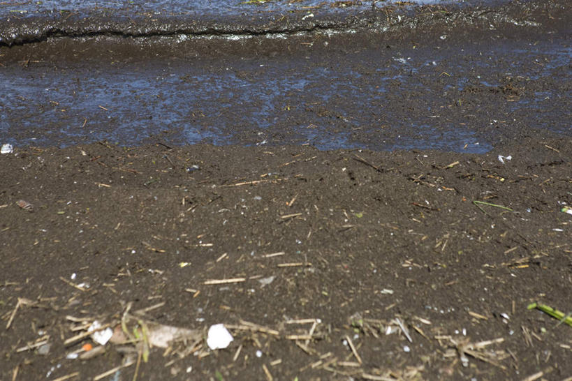 无人,横图,俯视,室外,特写,白天,水,许多,液体,泥土,水滴,土,垃圾,肮脏,污染,彩图,高角度拍摄