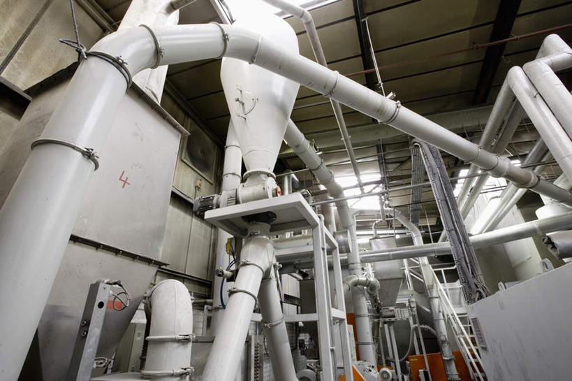 无人,工厂,横图,室内,特写,白天,仰视,机器,静物,织布机,水管,纺织厂,控制面板,彩图,低角度拍摄,工地,制造厂