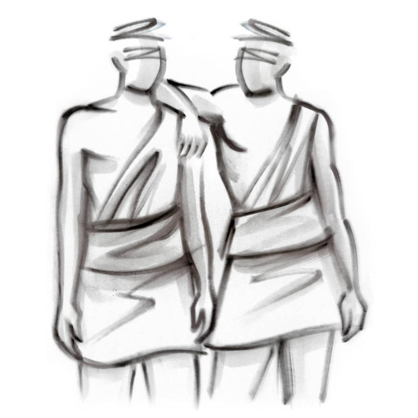 西方人,无人,两个人,站,方图,黑白,插画,室内,白天,白色背景,正面,智慧,数码,科技,欧洲,欧洲人,阴影,服装,网络,花心,高光,几何,计算机图形,合成,图画,画,衣服,站着,交际,搭,服饰,星座,电脑合成图,数码合成图,敏捷,思维,衣着,合成图,穿着,搭着,灵活,占卜,漫画,写实,具体,具象,善变,双子座,圆滑,衣饰,孤独,冷酷,伶俐,男人,男性,年轻男性,白种人,沟通,站立,半身