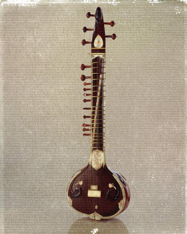 无人,竖图,室内,特写,白天,正面,静物,乐器,弦乐器,一个,摄影,影棚,单个,弓拉弦乐器,弓拉弦鸣乐器,西塔尔,西塔琴,锡塔尔琴,彩图,影棚拍摄,拍摄
