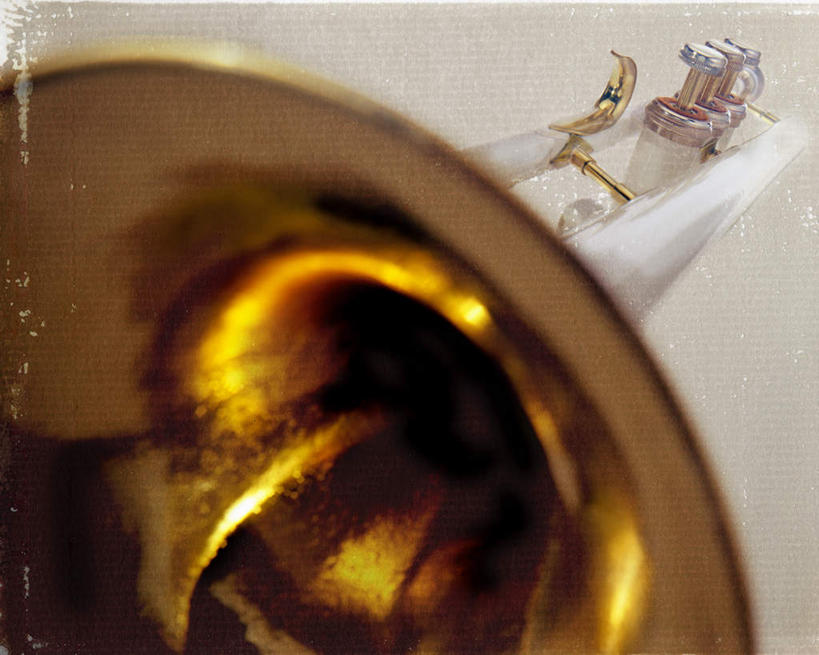 无人,横图,室内,特写,白天,正面,静物,乐器,铜管乐器,小号,一个,摄影,影棚,单个,铜管,彩图,影棚拍摄,拍摄