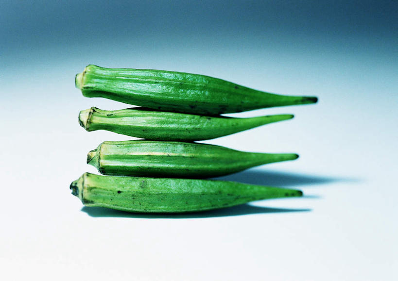 无人,横图,俯视,室内,特写,白天,白色背景,桌面,蔬菜,一排,阴影,新鲜,整齐,反射,影子,秋葵,食品,食物,排列,绿色,四个,摄影,有机食品,绿色食品,影棚,队列,毛茄,羊角豆,黄秋葵,咖啡黄葵,彩图,高角度拍摄,影棚拍摄,拍摄
