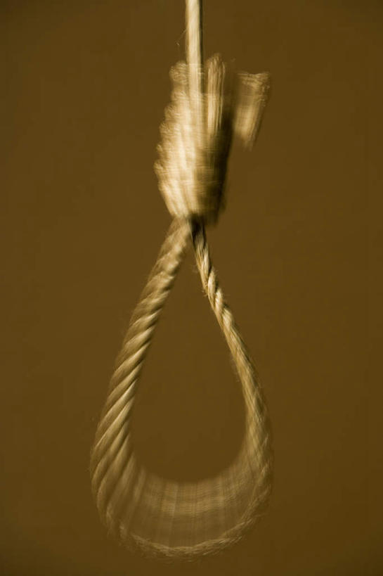 无人,竖图,室内,特写,白天,正面,静物,一根,吊挂,悬挂,黄色背景,挂,黄色,草绳,绳子,摄影,影棚,绳索,吊颈,稻草绳,死刑,绞刑,刑罚,彩图,影棚拍摄,拍摄,环首死刑,酷刑,勒死,缢死