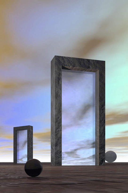 无人,竖图,室内,白天,仰视,神秘,数码,科技,窗户,阴影,网络,云,云朵,地面,高光,几何,计算机图形,合成,云彩,玻璃窗,球,两个,天空,天,打开,球体,摆放,电脑合成图,数码合成图,开启,科幻,合成图,写实,具体,具象,彩图,低角度拍摄