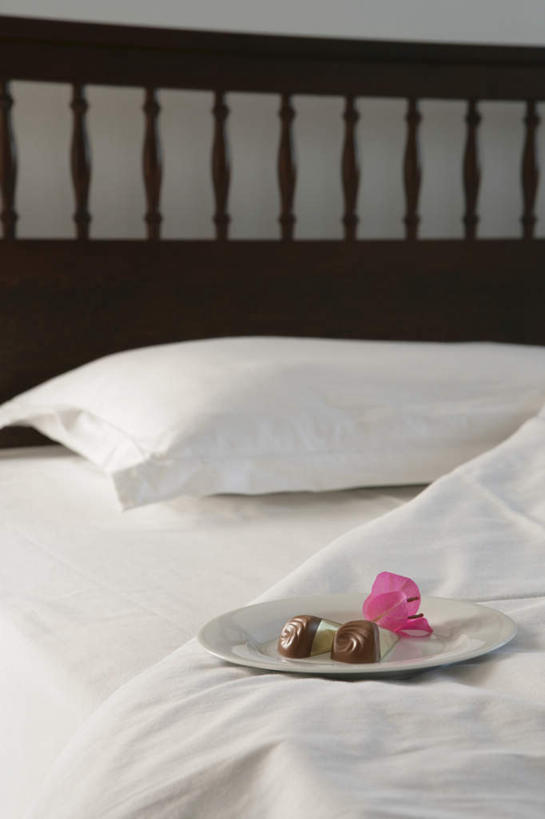 无人,竖图,俯视,室内,特写,白天,床,靠垫,卧室,餐具,纺织品,装饰,盛开,碟子,毛毯,盘,毯子,双人床,食品,糖,糖果,甜点,甜品,床单,靠枕,花蕾,被子,花,花瓣,花朵,鲜花,食物,纺织,盘子,垫子,碟,枕头,甜食,巧克力,花苞,花蕊,温暖,朱古力,华丽,修饰,点缀,被单,衬托,美观,雅致,雅观,彩图,高角度拍摄,睡房,卧房