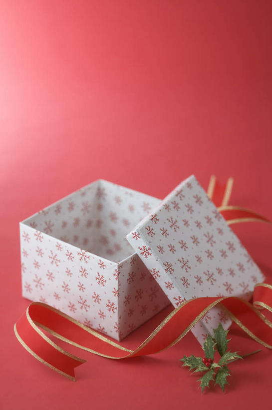 无人,竖图,室内,白天,礼盒,礼物,叶子,圣诞节,红色背景,节日,庆祝,纸盒,绿叶,缎带,文化,盒子,红色,白色,包装盒,蝴蝶结,礼品盒,庆典,嫩叶,一盒,摄影,礼品,影棚,纪念,叶,叶片,彩图,影棚拍摄,拍摄