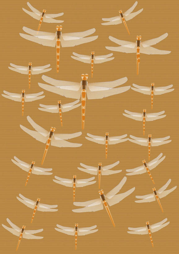 无人,竖图,插画,室内,白天,正面,数码,科技,许多,阴影,棕色背景,网络,翅膀,蜻蜓,高光,几何,计算机图形,合成,图画,画,排列,白色,动物,电脑合成图,数码合成图,队列,漫画,写实,具体,具象,彩图