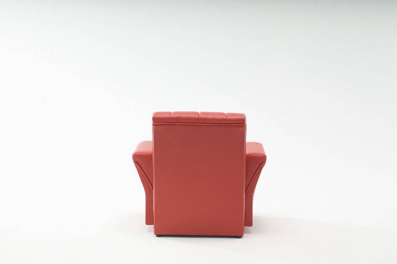 无人,横图,室内,白天,白色背景,正面,沙发,静物,阴影,反射,影子,一个,红色,摄影,影棚,单个,彩图,影棚拍摄,拍摄,皮沙发