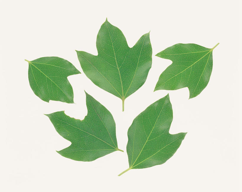 无人,横图,俯视,室内,特写,白天,白色背景,叶子,许多,散落,绿叶,五片,绿色,嫩叶,摄影,影棚,叶,叶片,彩图,高角度拍摄,影棚拍摄,拍摄