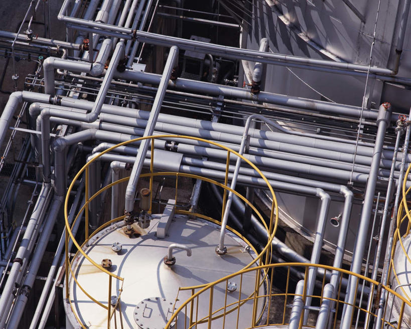 无人,工厂,栏杆,横图,俯视,室外,白天,化工厂,日本,亚洲,栅栏,篱笆,围栏,管道,护栏,油罐,炼油厂,工业,东亚,日本国,彩图,高角度拍摄,工地,制造厂